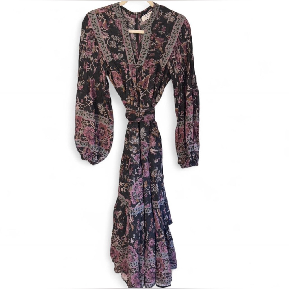 Sea New York Tess Floral Long Sleeve Maxi Dress